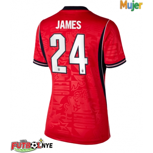 Camiseta Inglaterra Reece James #24 Visitante Equipación para mujer Mundial 2026 manga corta